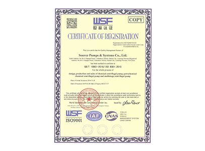 ISO 9001 English certificate